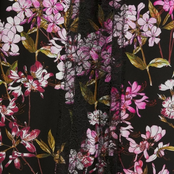 🖤 GIAMBATTISTA VALLI Floral Lace Silk Dress 44/8 - Picture 6 of 7